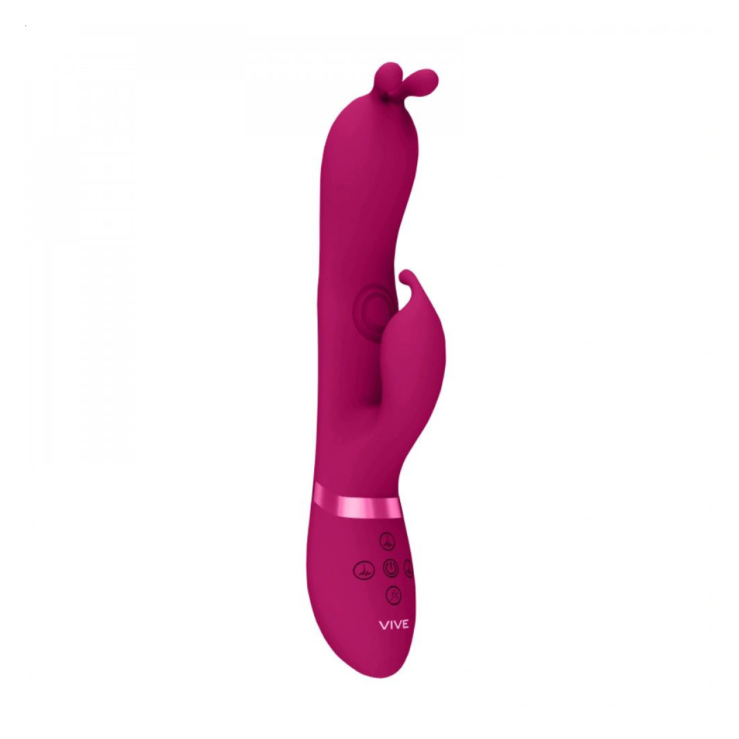 Вібратор-кролик Vive Gada G-Spot &amp; Pulse Wave Shapt Rabbit Vibrator Рожевий, 1 шт